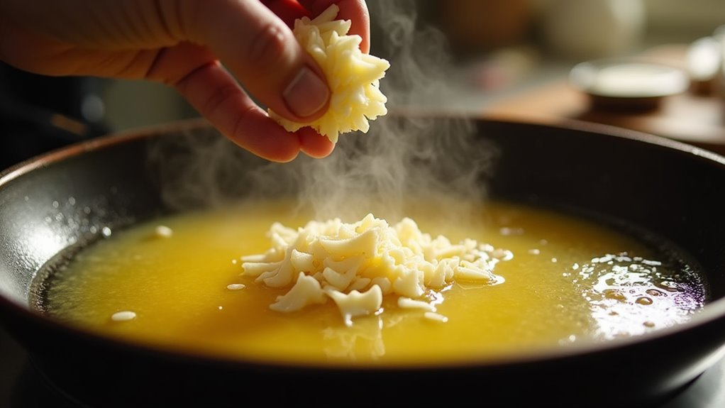 cook garlic until fragrant