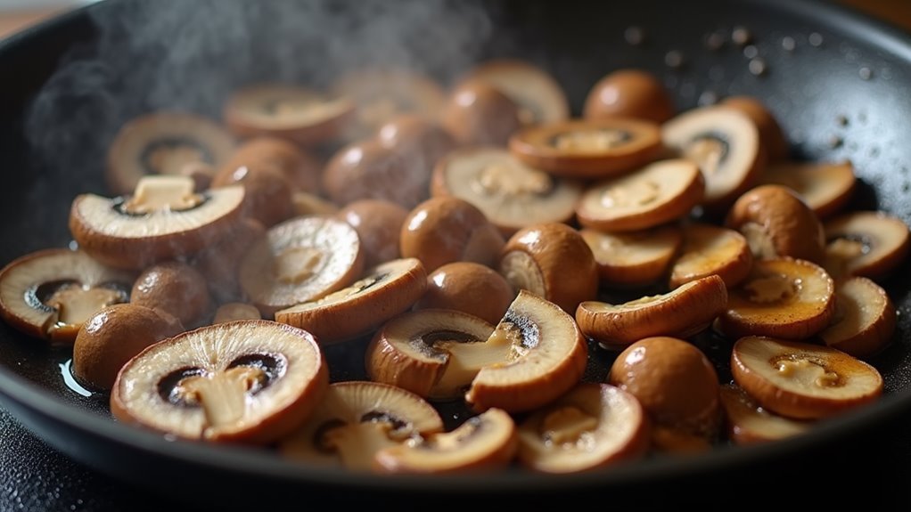 cook mushrooms until browned