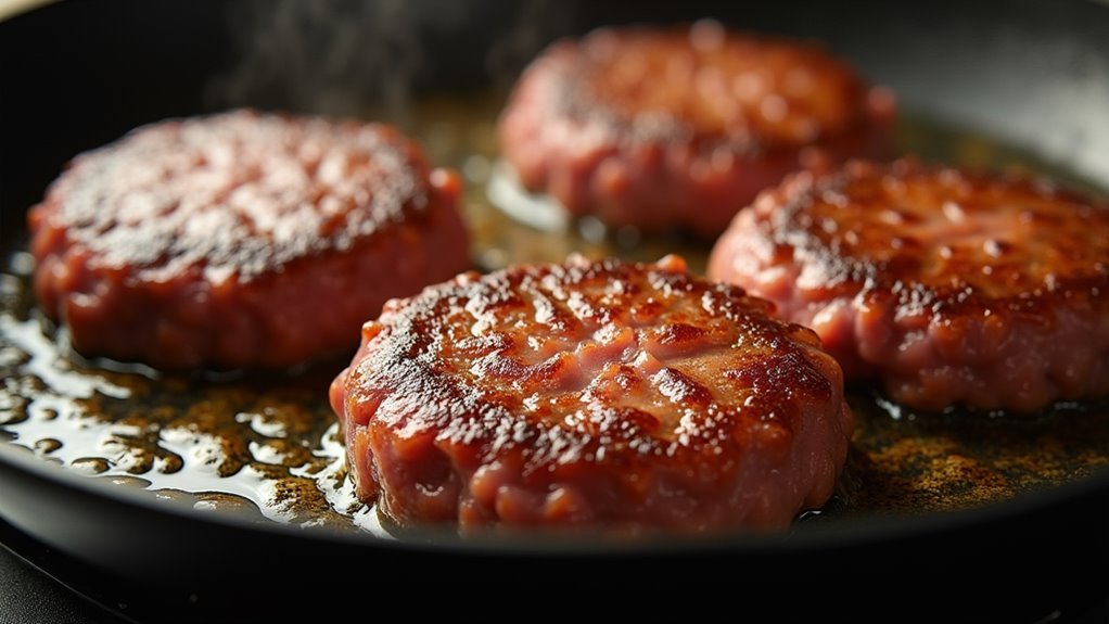 cook patties in butter