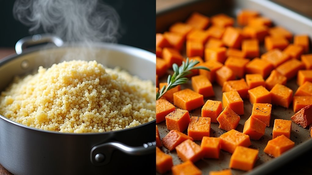 cook quinoa roast potatoes