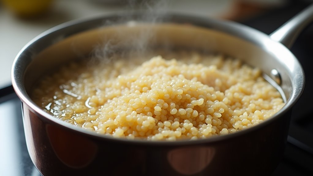 cook quinoa using broth