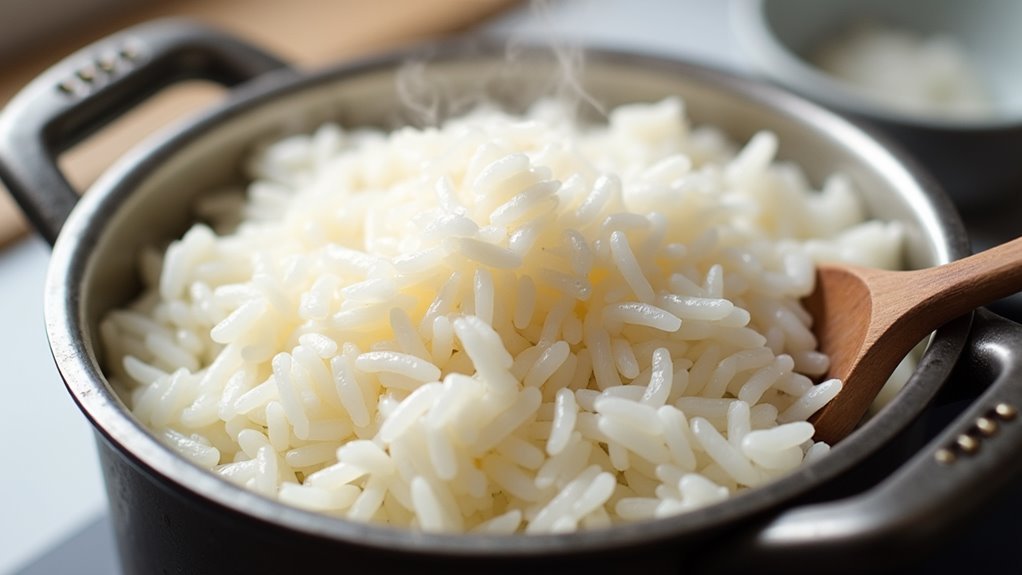 cook rice until fluffy