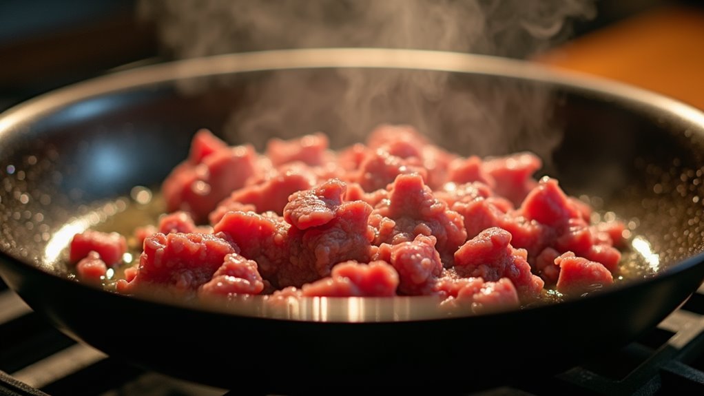 cook seasoned ground beef