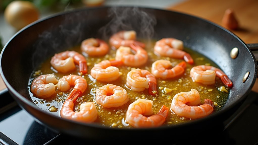 cook shrimp until pink