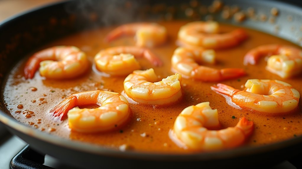 cook shrimp until pink