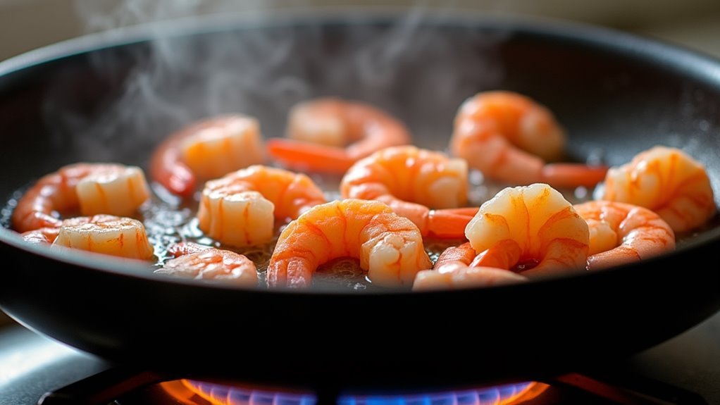 cook shrimp until pink