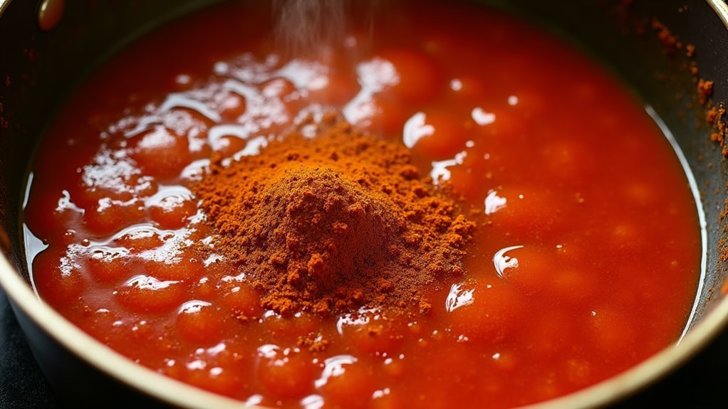 cook tomato puree mixture