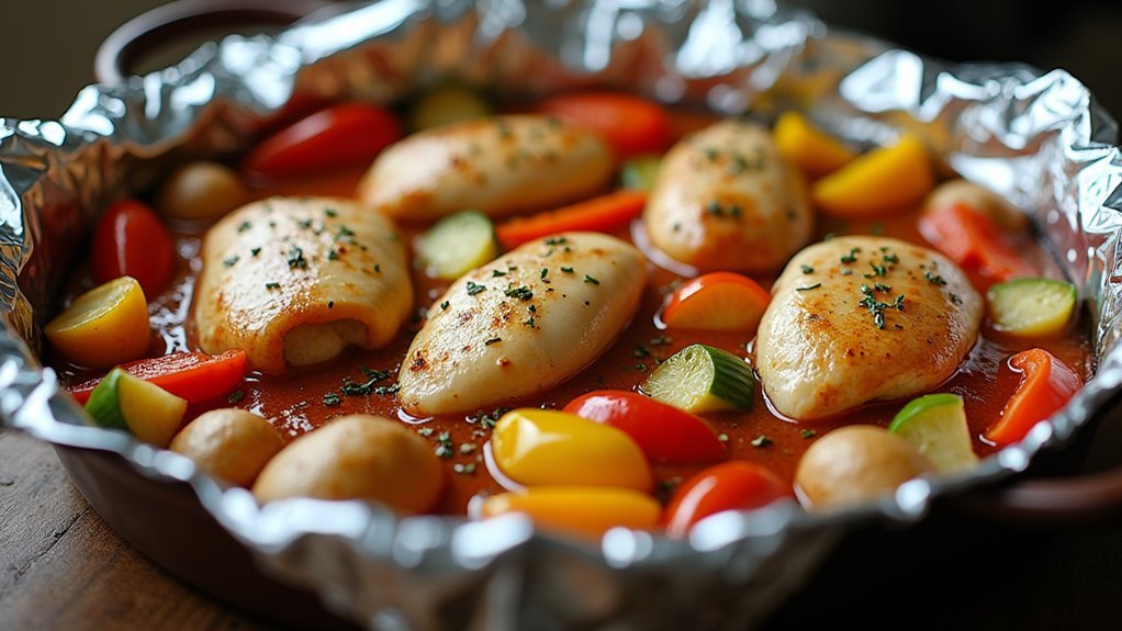 cover dish using foil