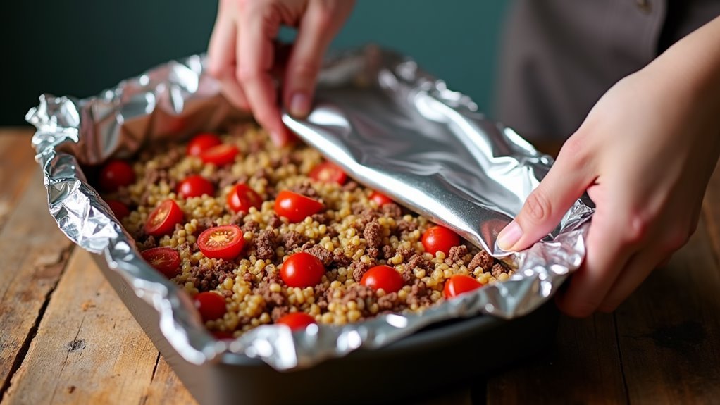 cover dish using foil