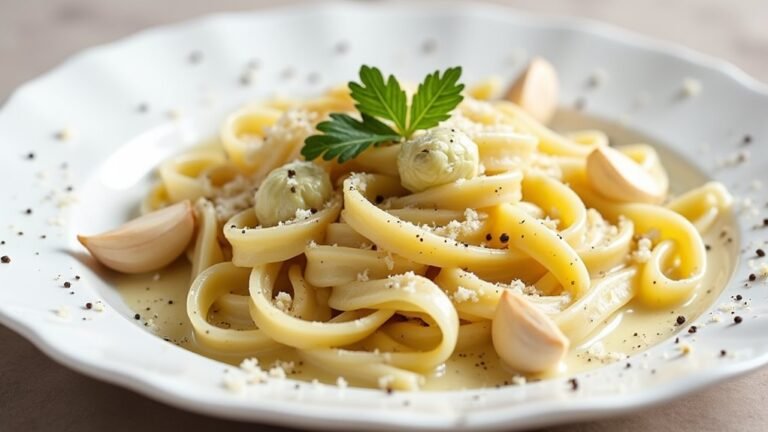 creamy artichoke pasta dish