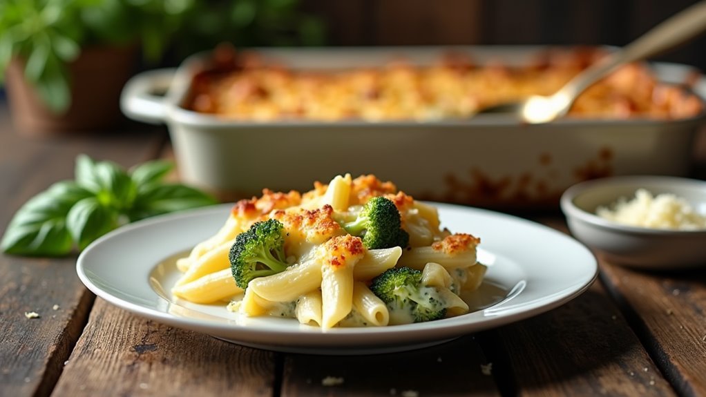 creamy broccoli alfredo bake