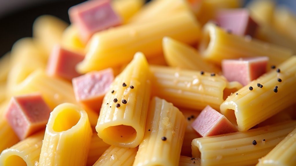 creamy cheesy ham pasta