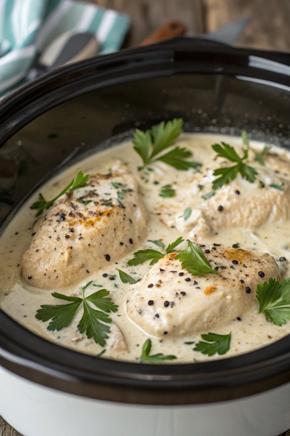 creamy chicken cheese dish