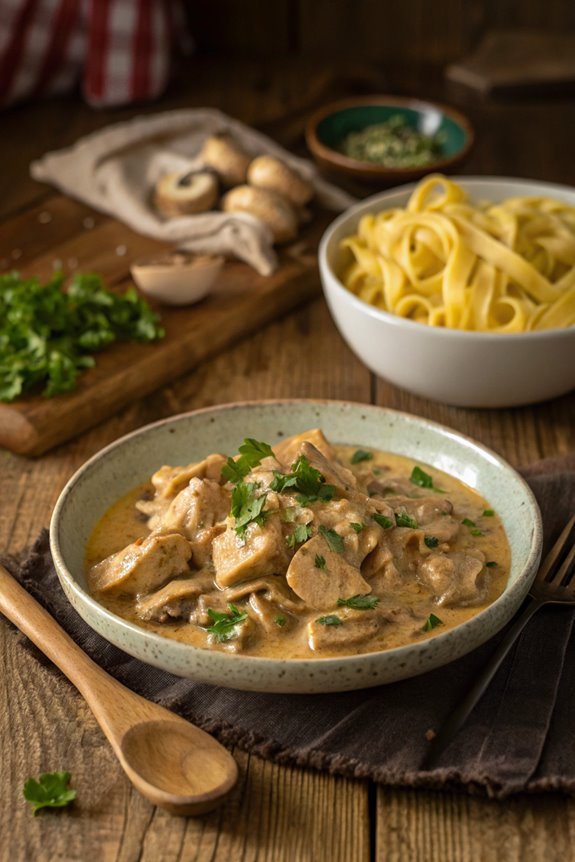 creamy chicken pasta dish