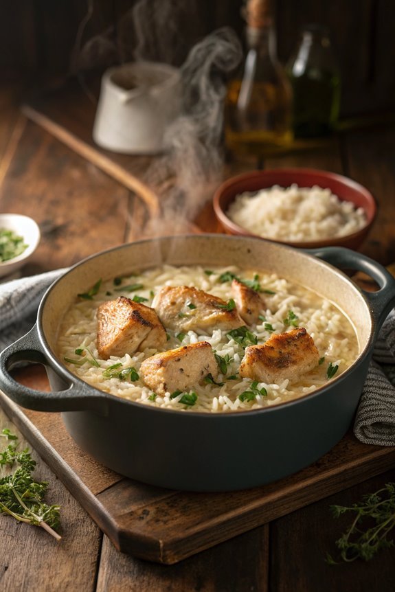 creamy chicken rice dish