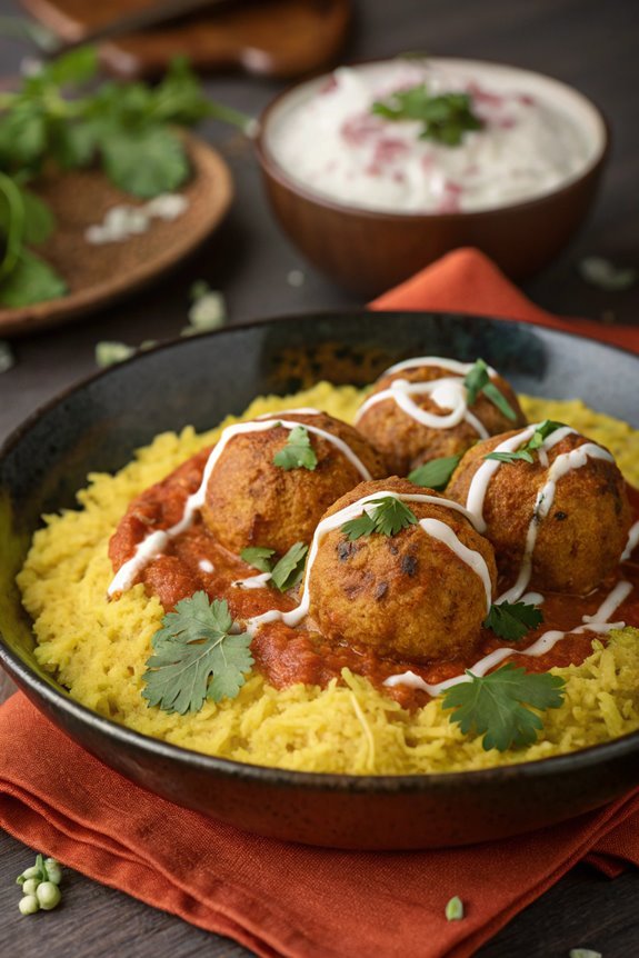 creamy dumplings in curry