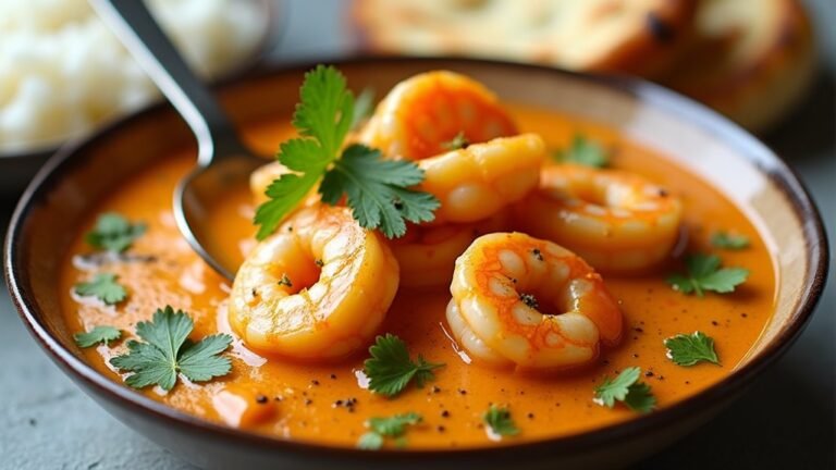 creamy exotic shrimp dish