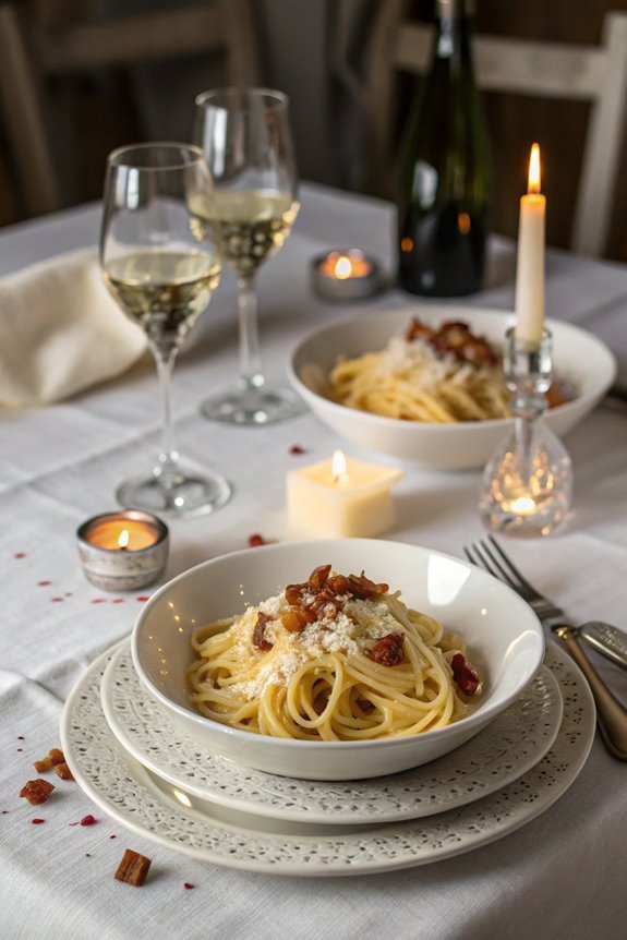 creamy pasta with pancetta