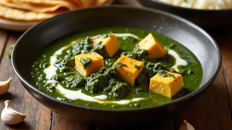 creamy spinach paneer curry