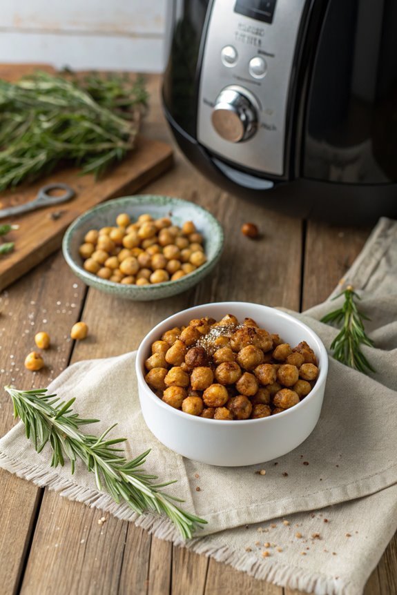 crispy air fried chickpeas recipe