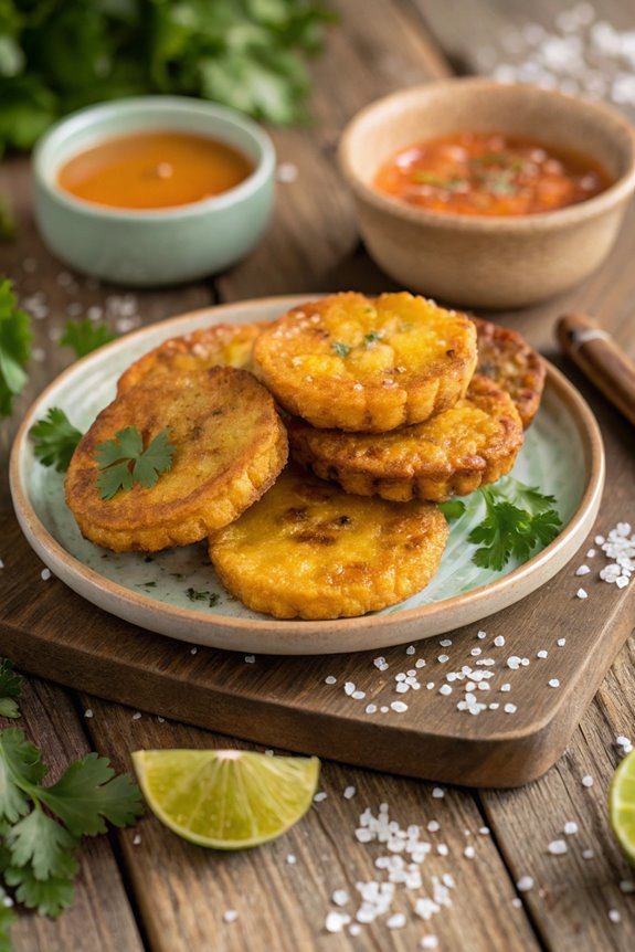crispy air fried plantain slices