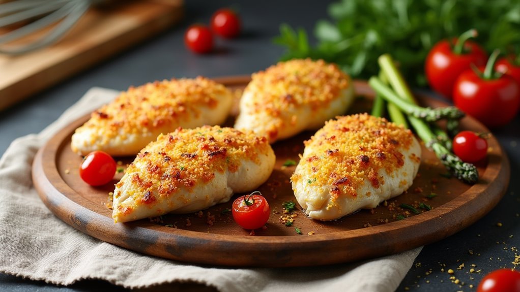 crispy cheesy baked chicken