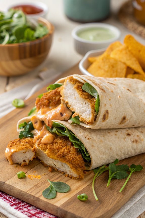 crispy chicken curry wrap