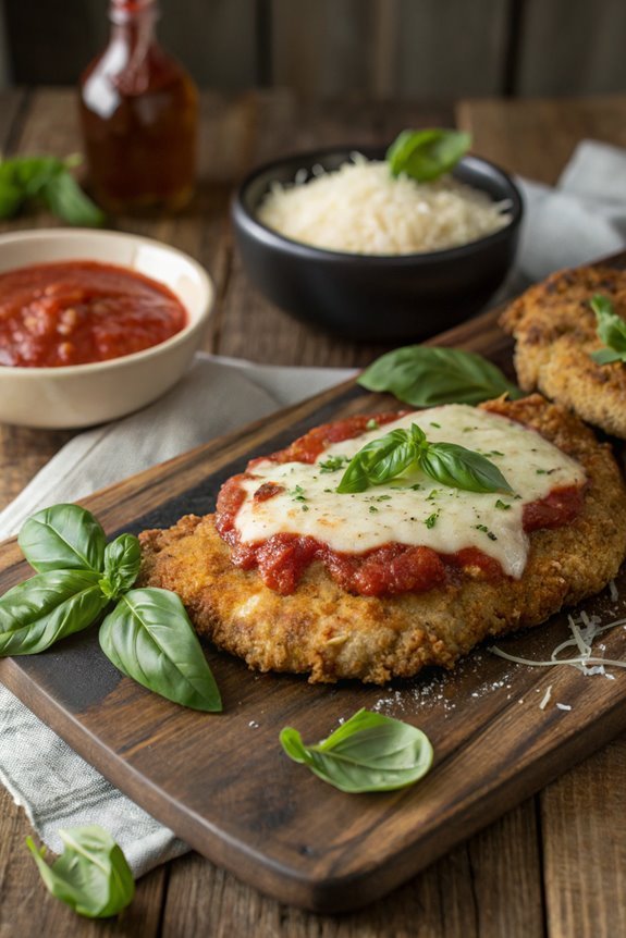 crispy chicken with cheese