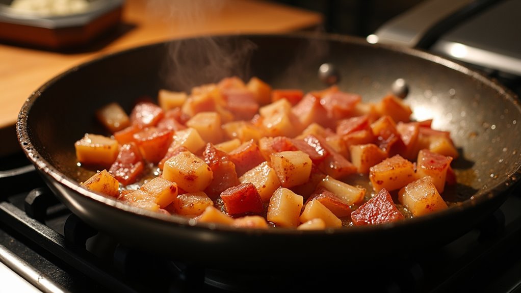crispy pancetta cooking process