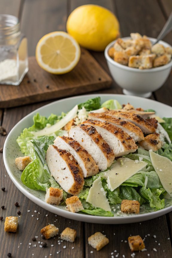 crispy romaine grilled chicken