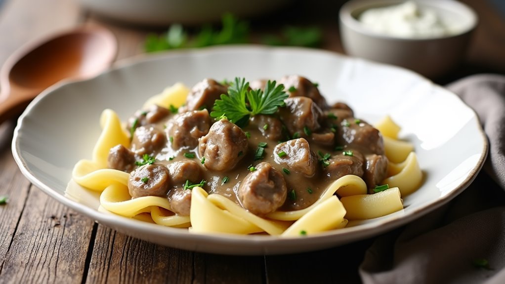 crockpot creamy stroganoff recipe