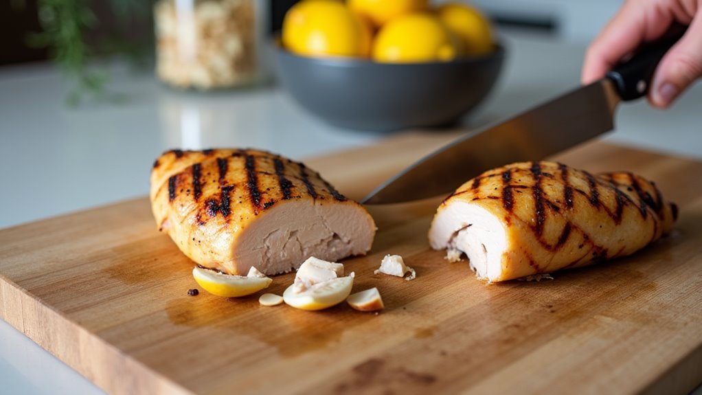 cut chicken into cubes