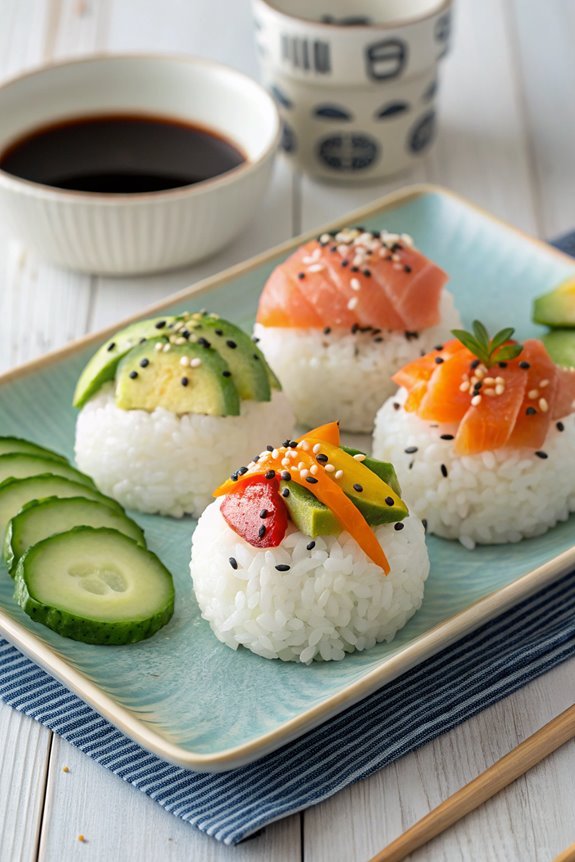 delicious bite sized sushi