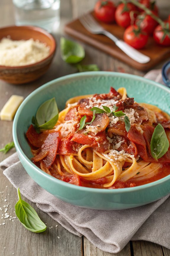 delicious creamy pasta dish