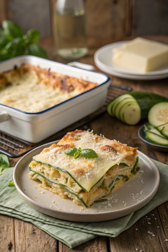 delicious creamy vegetable lasagne
