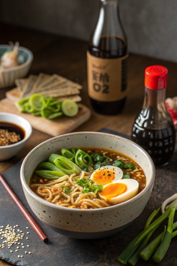delicious noodle soup dish