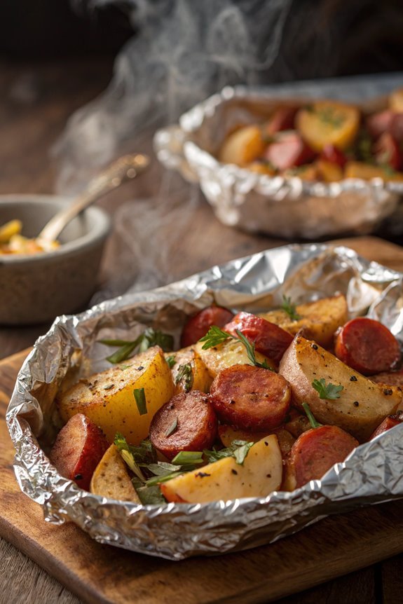 delicious potato sausage meal