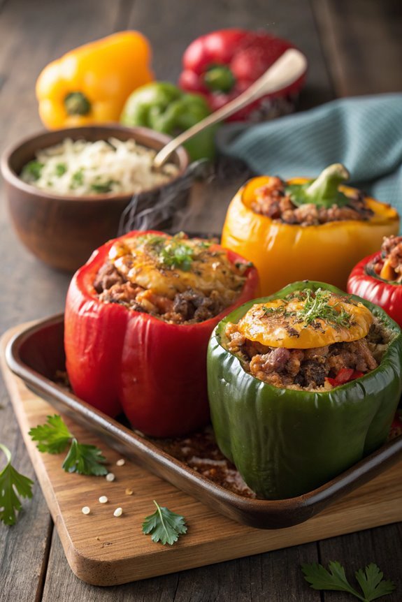 deliciously filled bell peppers
