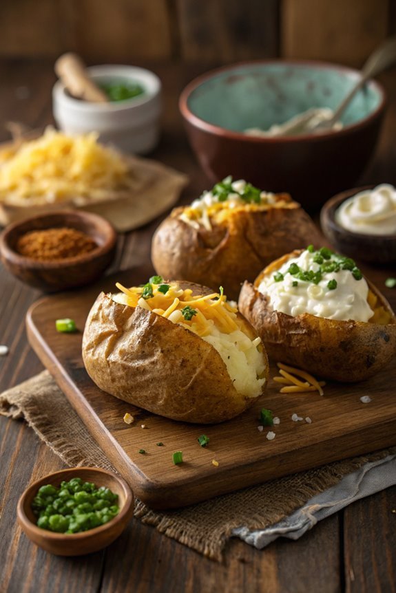 deliciously fluffy baked potatoes