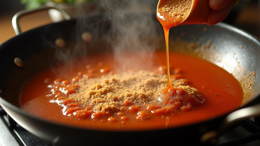 dissolve sugar in sauce