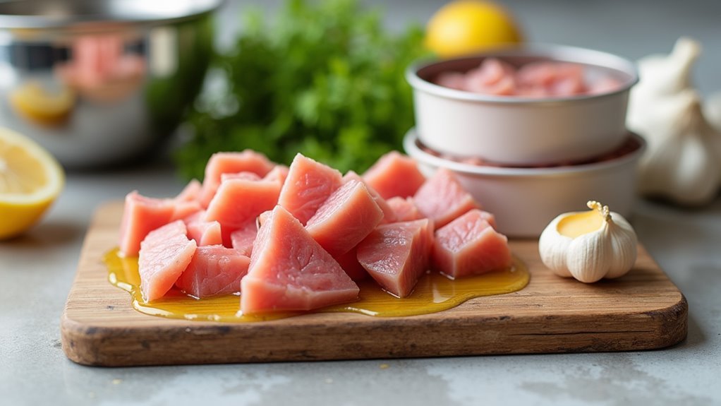 drain and chunk tuna