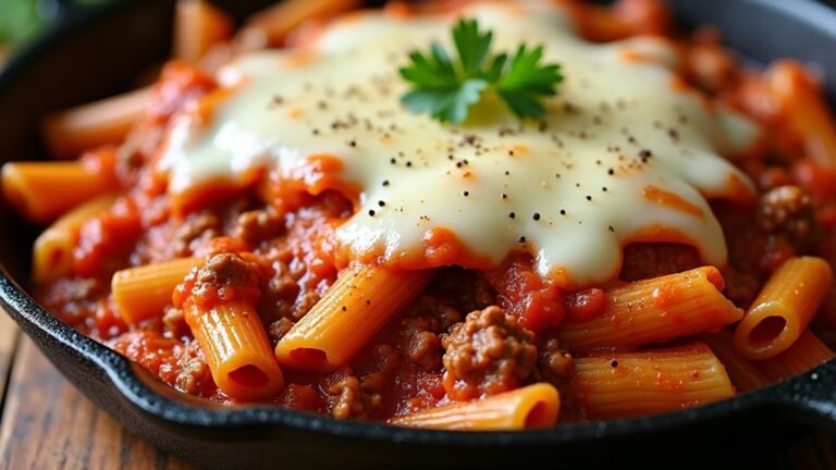 easy beef pasta skillet