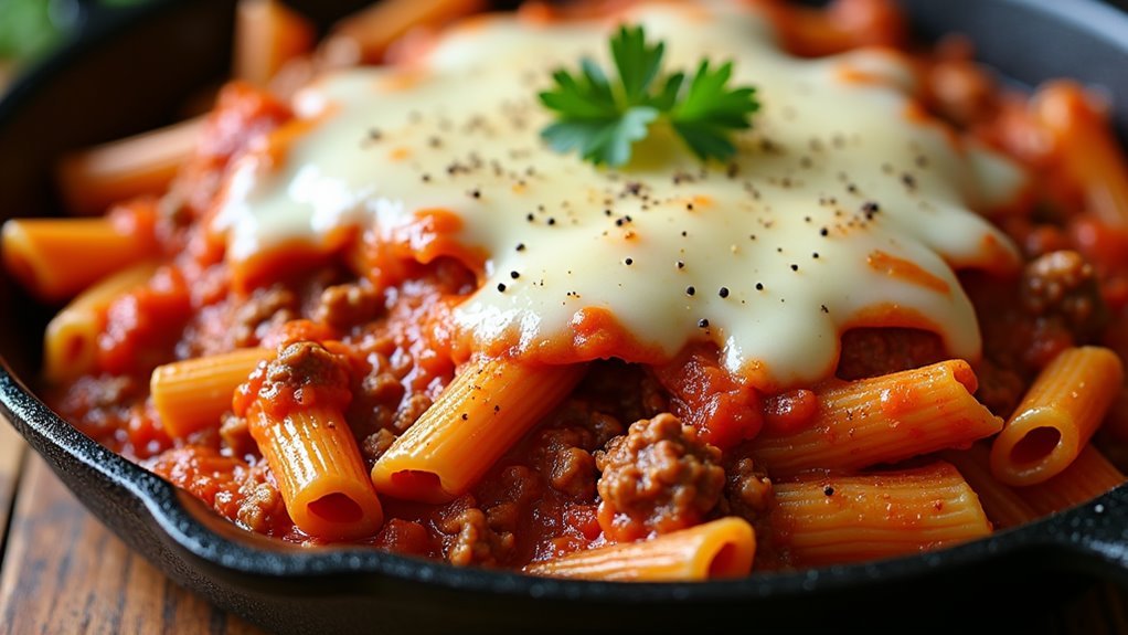 easy beef pasta skillet