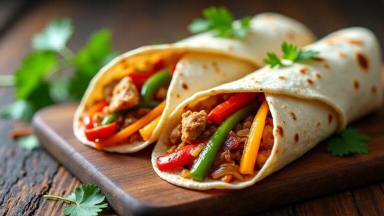 easy chicken fajita wraps