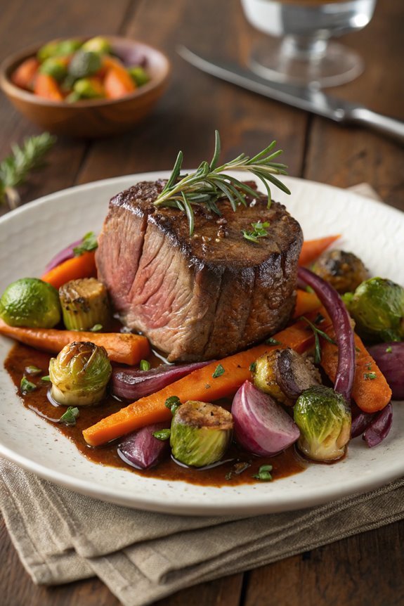 elegant beef tenderloin meal