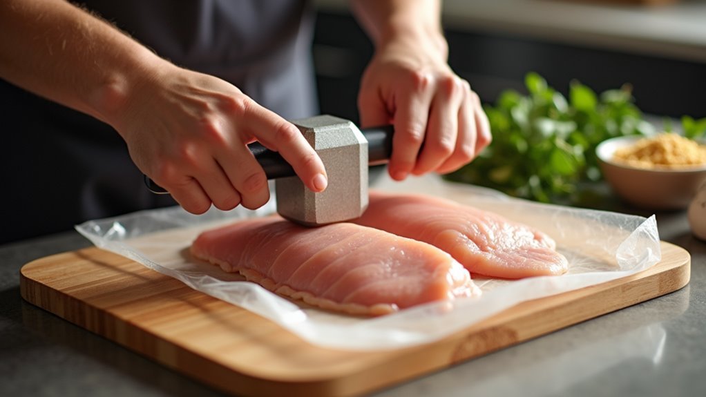 flatten chicken breast cutlets