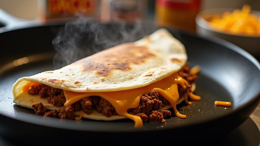 fold tortilla around filling