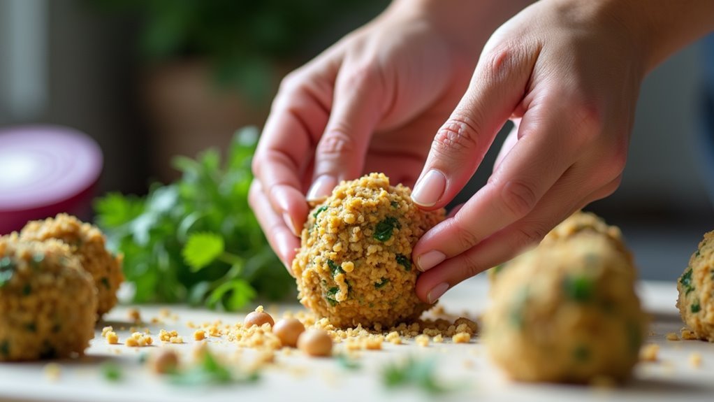 form mixture into balls