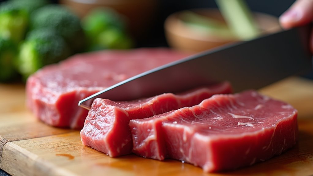freeze beef for slicing