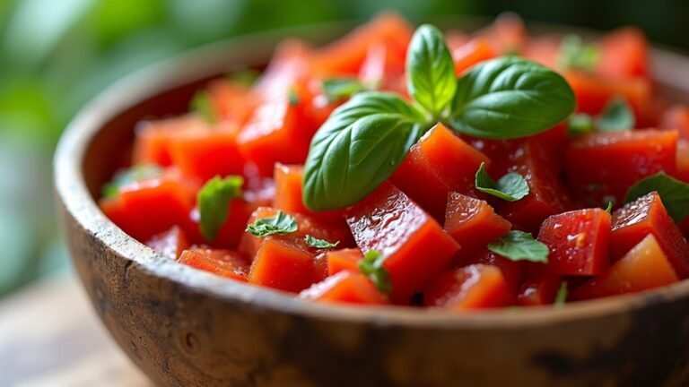 fresh tomato basil dish